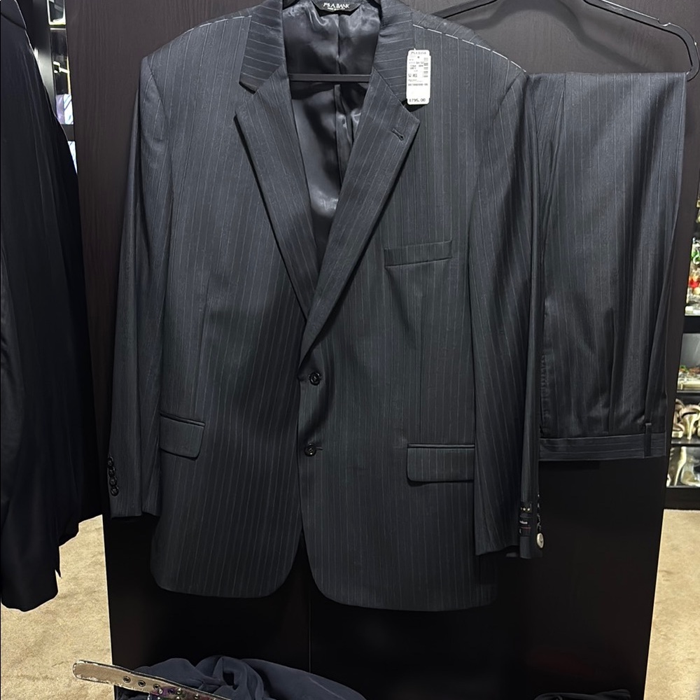 Jos. A. Bank Navy Pinstripe Classic Suit with Notched Lapels
